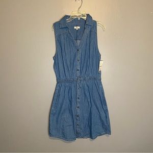 Denim sleeveless dress